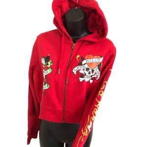 Ed Hardy Crop Hoodie